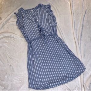 OLD NAVY STRIPED DRESS W/ RUFFLE SLEEVE SZ MD